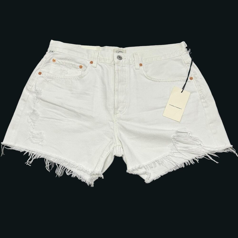 Citizens of Humanity Annabelle White Jean Shorts Distressed NWT